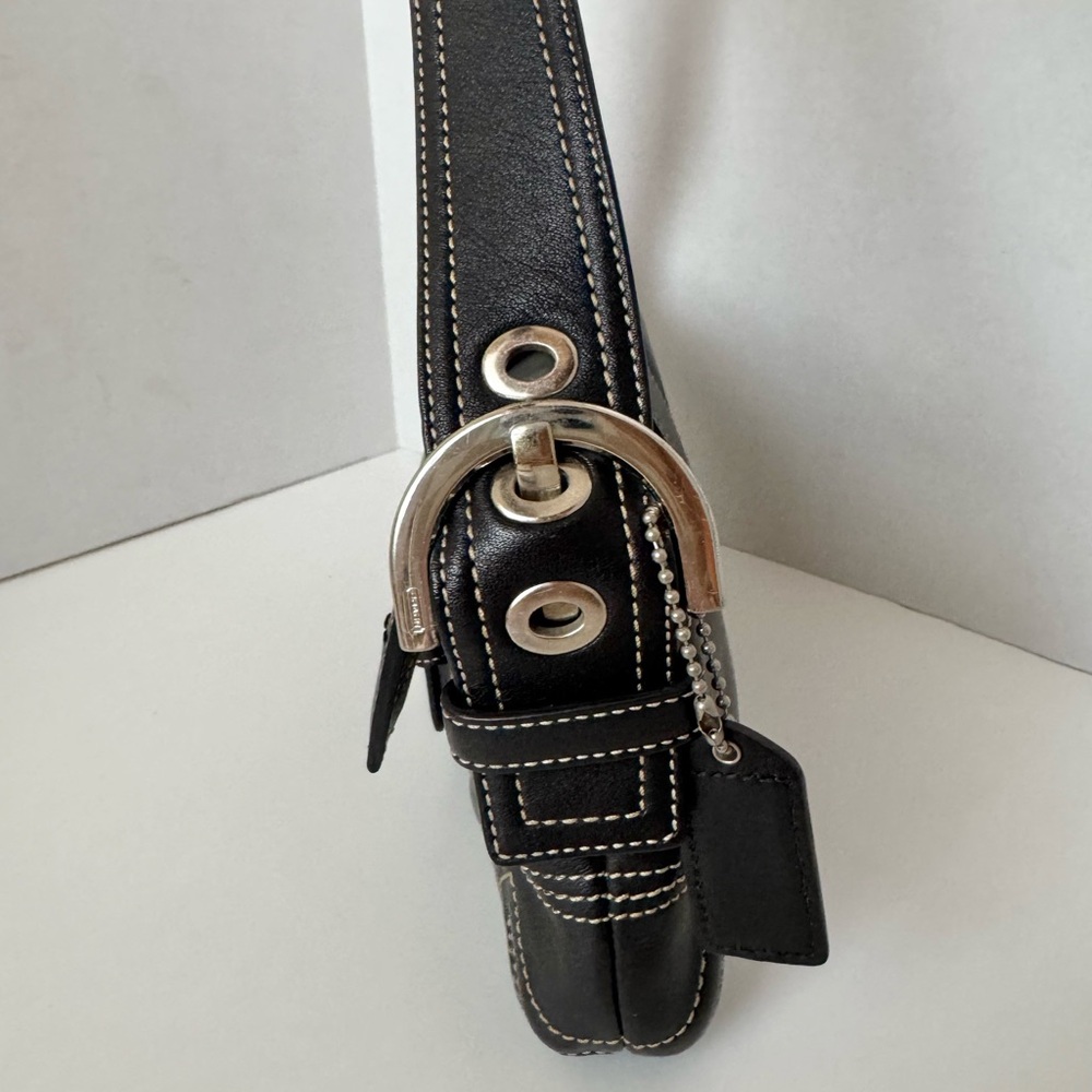 Coach 8A05 SoHo Black Leather Flap Shoulder Bag – Original 2005 Release, Y2K. - Picture 8 of 15